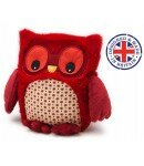 Bouillotte sèche Peluche Hibou Rouge Soframar