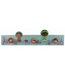 Le coin des enfants - Porte manteaux couleur en bois - Thème Poupée du monde - 28559