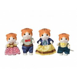 Epoch d'Enfance - Sylvanian Families - Famille Chat Roux - 5290