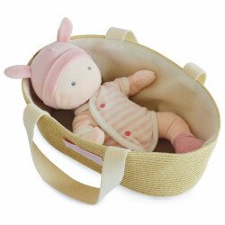 Le poupon de doudou rose avec couffin - Doudou et compagnie - DC3624