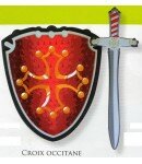 Bouclier et épée Croix occitane en mousse