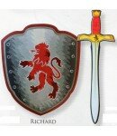 Bouclier et épée Richard coeur de lion en mousse