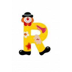 Sevi - Lettre Clown R - Lettre deco bois - 81754
