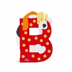 Sevi - Lettre B Basset-hound - Lettre deco bois - 81602 